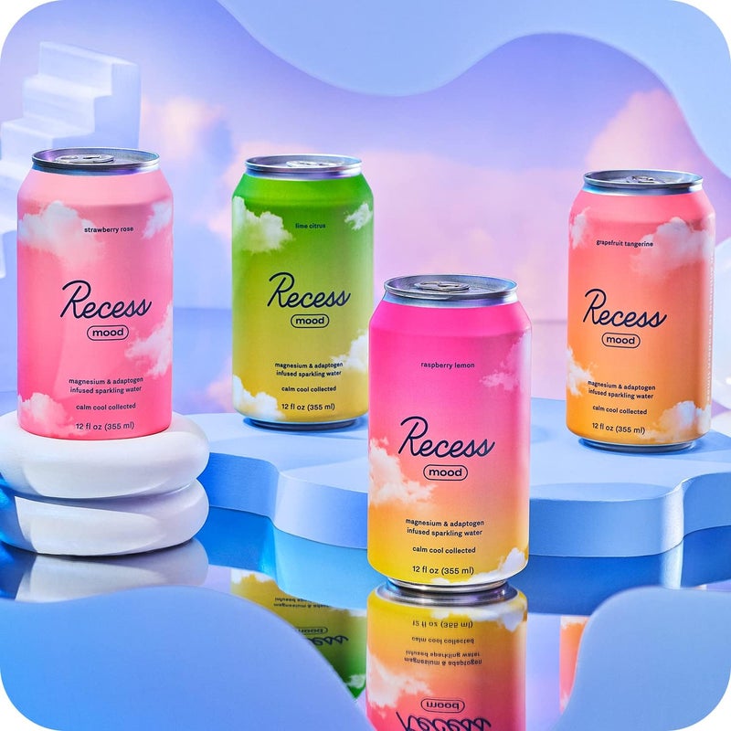 Recess Mood Magnesium Supplement Drink Calming Beverage, 12 Ounce, Pack of 12 (Variety Pack, 12 Pack) *New Flavors* - Image 2